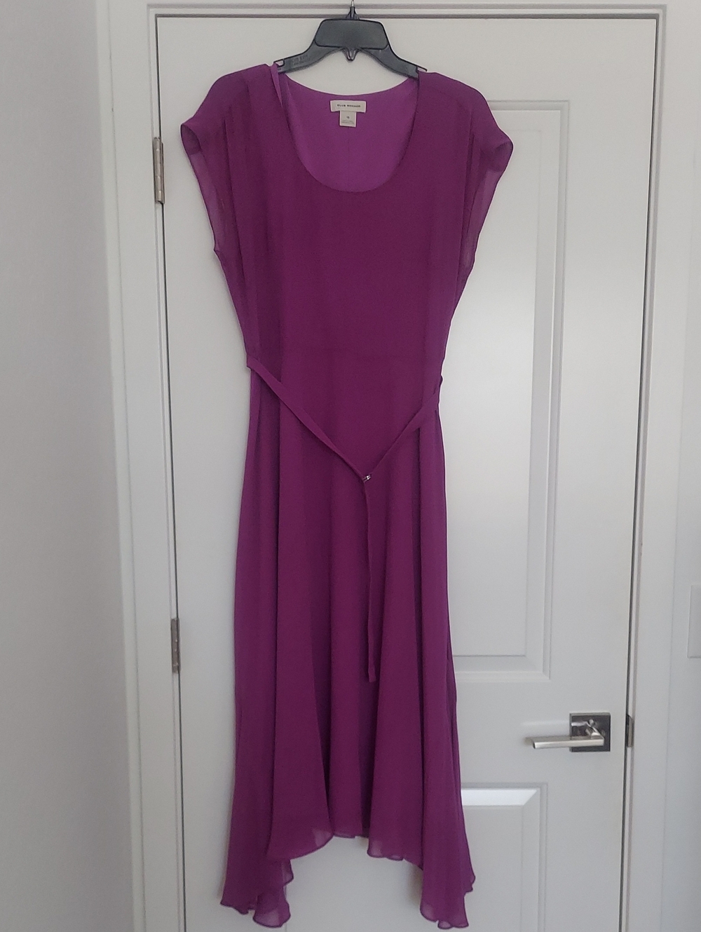 Club Monaco Magenta High-Low Chiffon Dress